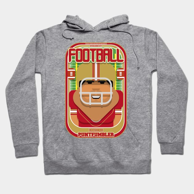 American Football Red and Gold - Enzone Puntfumbler - Seba version Hoodie by Boxedspapercrafts